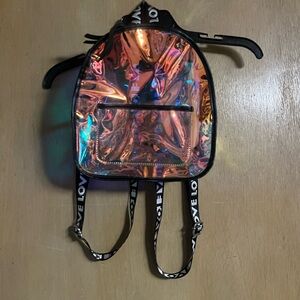 Holographic Backpack with Black Accents